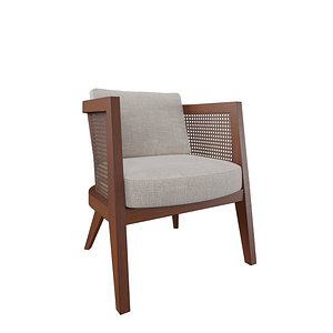 Fauteuil Chaz en polyester 3D model