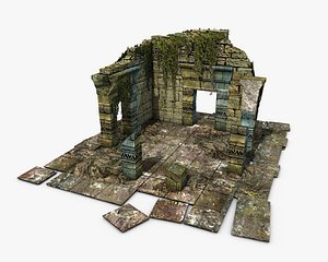 Jungle ruins with ivy