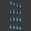 Drops Splashes and Paint Pack 3D model