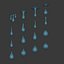 Drops Splashes and Paint Pack 3D model