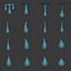 Drops Splashes and Paint Pack 3D model