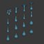 Drops Splashes and Paint Pack 3D model