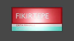 ISTANBUL STREET SIGN model