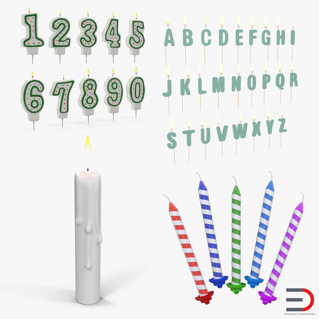 Candles 3D Models Collection 3D model preview