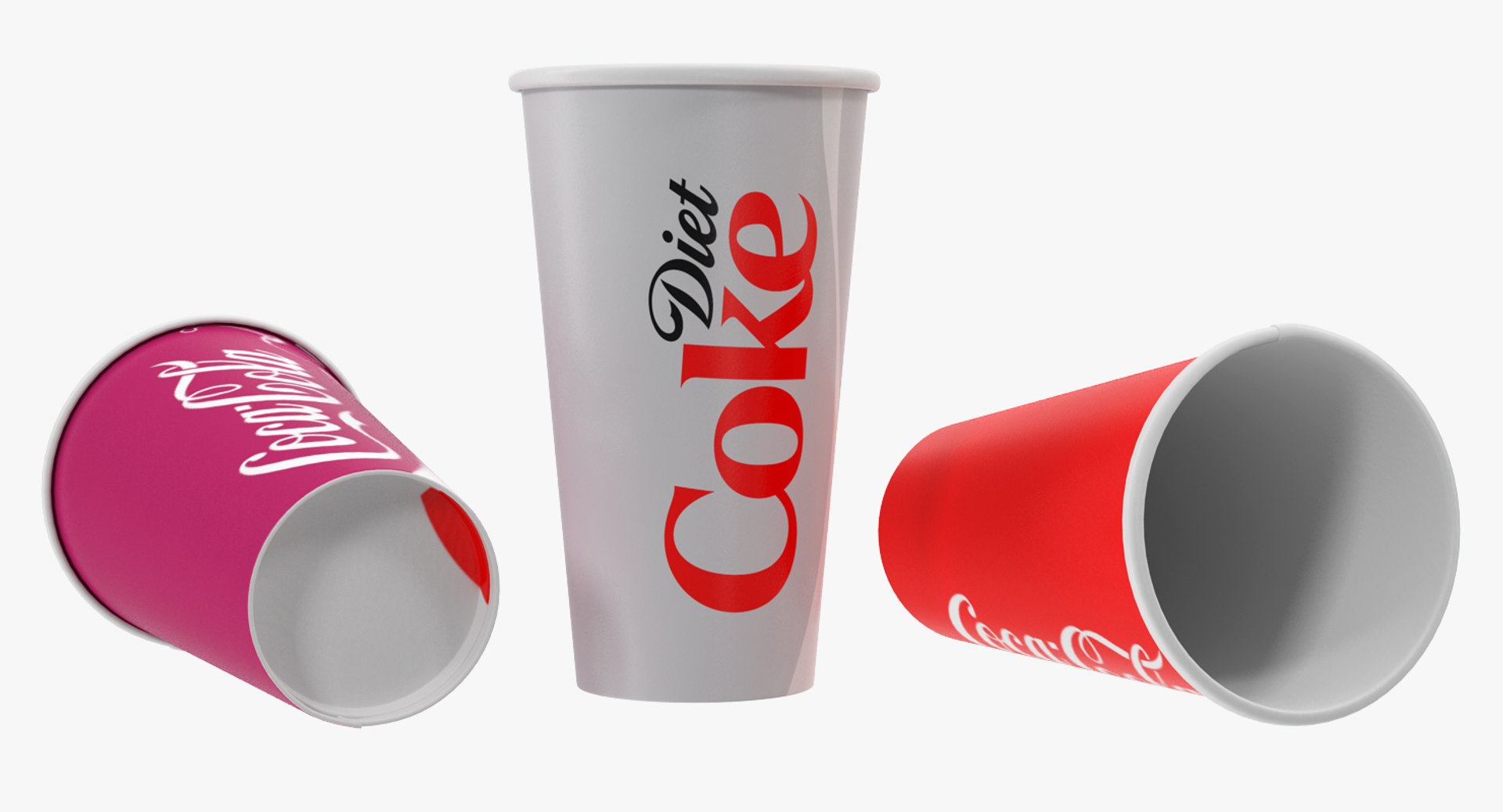 3d Paper Soda Cups Turbosquid 1294220