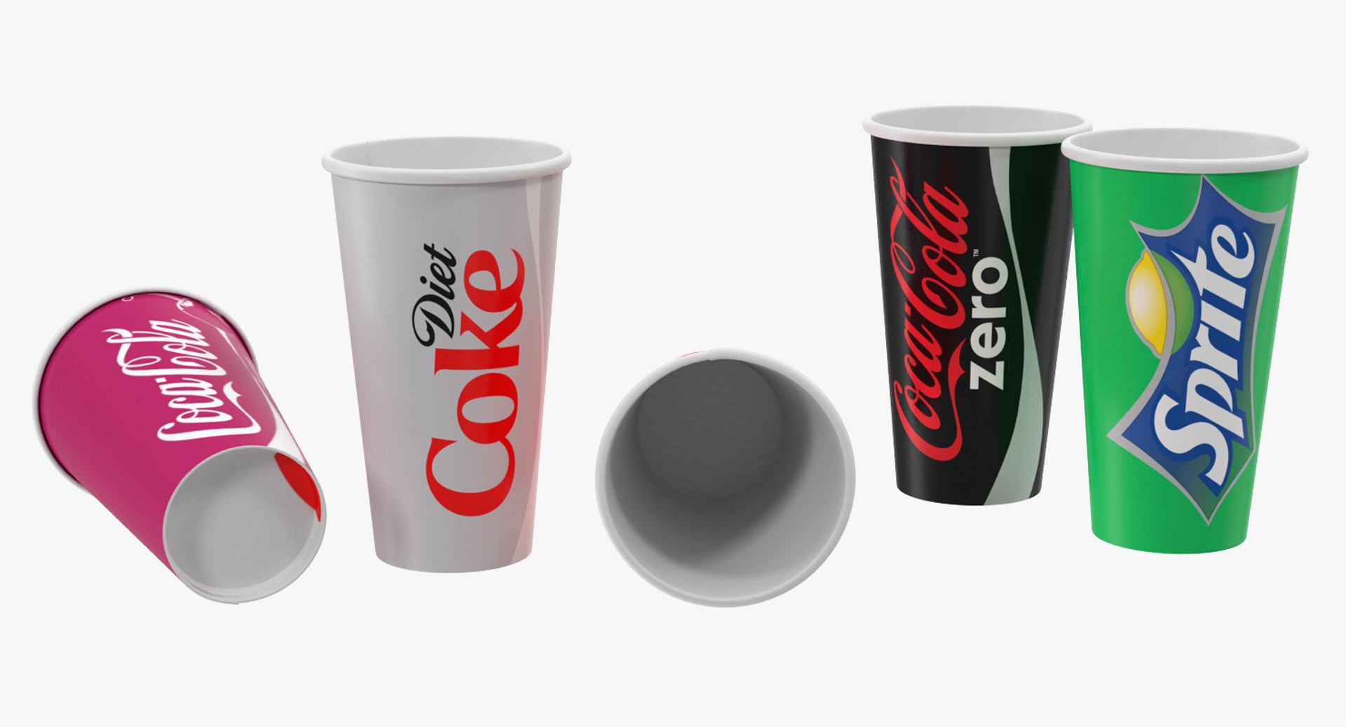 32oz Paper Cold Cups Printed Coca Cola