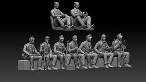 soldiers Afrika Korps 3D model