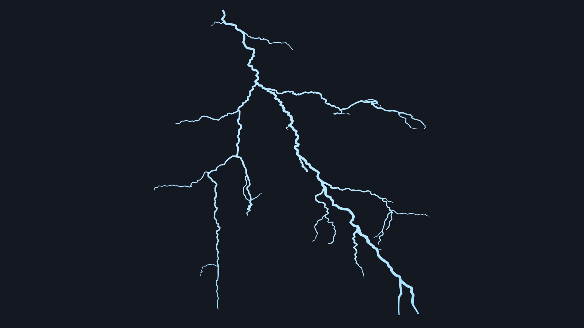 Cartoon Lightning Bolts Collection 2 3D model preview