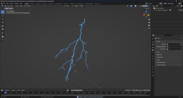 modelo 3d Rayo de dibujos animados - TurboSquid 2288088