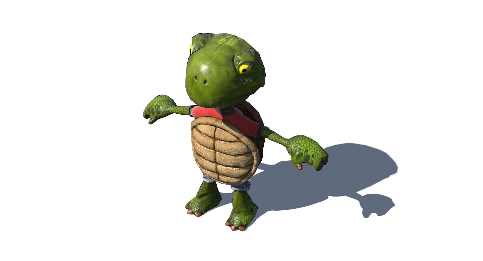 Cartoon Turtle Riged Model - TurboSquid 1321619