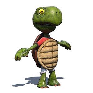 cartoon turtle riged model