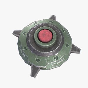 3D Scifi land mine
