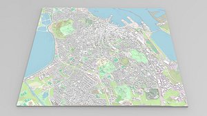 Cityscape Cagliari Italian island of Sardinia 3D model
