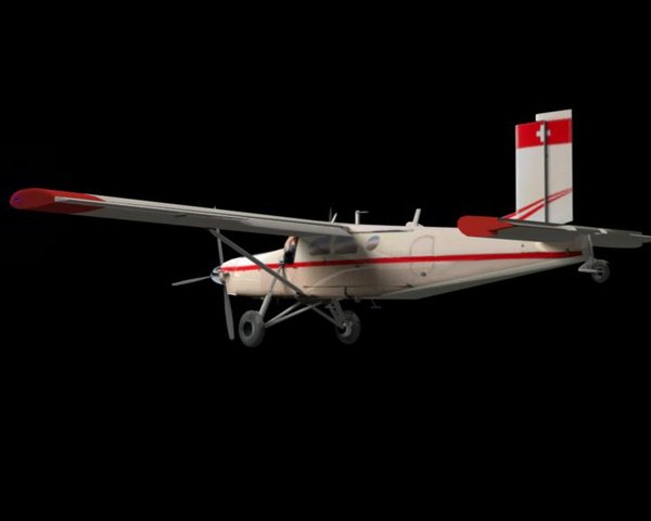 pilatus porter pc-6 3d model