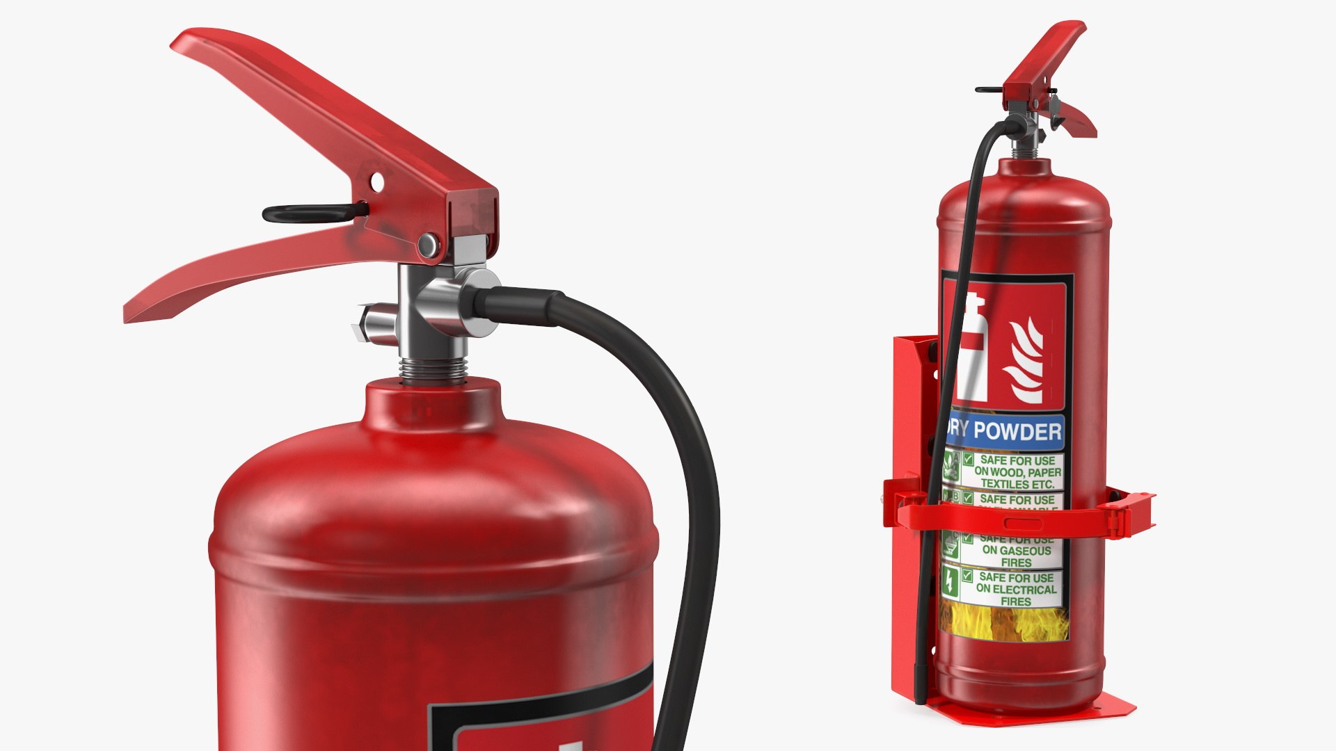 Heavy Duty Marine Bracket with Fire Extinguisher 3D model preview