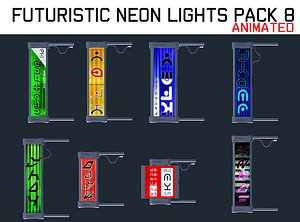 Futuristic Neon Lights Pack 8