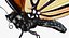 monarch butterfly cocoon flying 3D model
