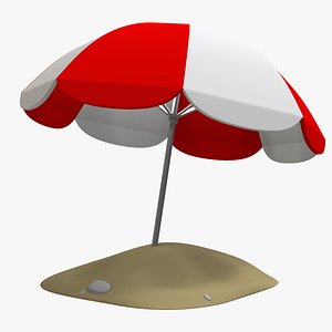 Beach Umbrella Icon 3D model