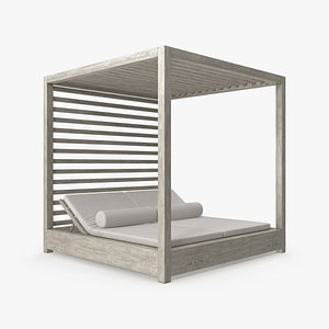 Wood Outdoor Beach Tent 3D model