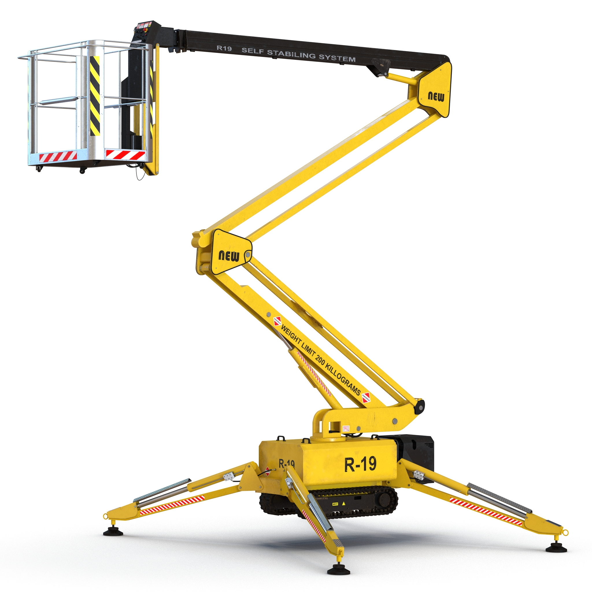 3d model telescopic boom lift generic