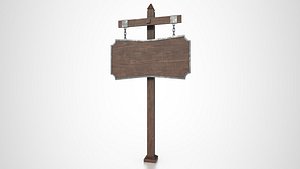 Medieval Signboard v2 3D model