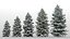 snowy fir trees 3d model