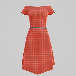 Female checkered dress
