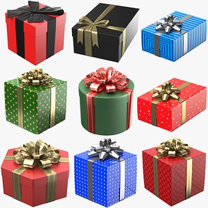 3D Detailed Gift Boxes Large Collection