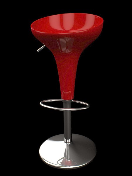 3d bombo stool chair model