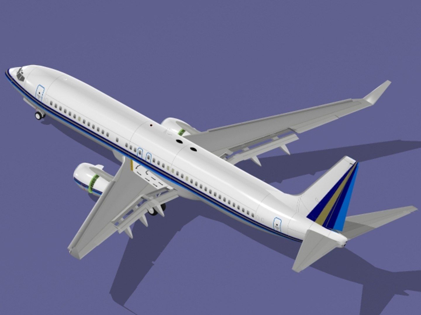 3ds Max B 737-800 Airplane Jet