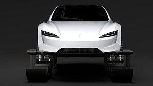 tesla roadster ski 2018 3D model