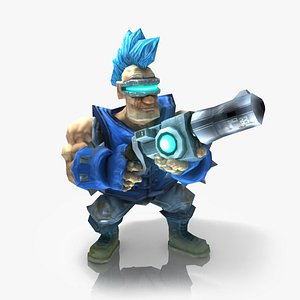 maya cyber punk rigged animation