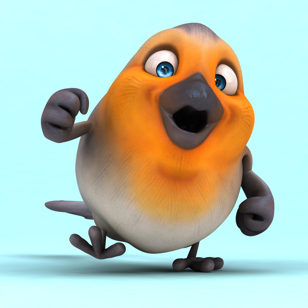 3D Fun Red Robin ! - TurboSquid 1329489