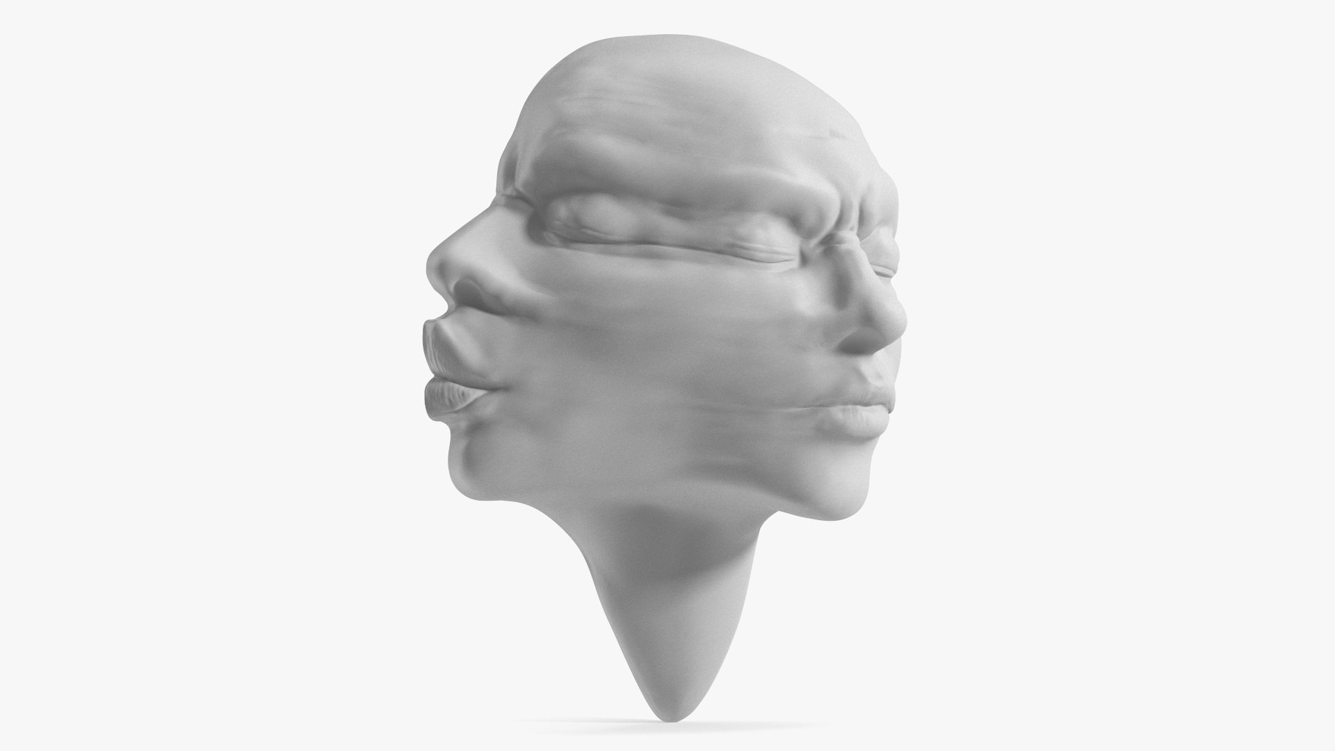 Emotive Sculpture with Merging Expressions 3D model preview