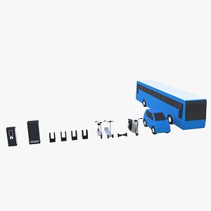 3D model Electric Car Object