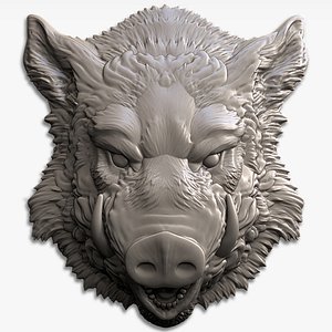 boar head relief for CNC