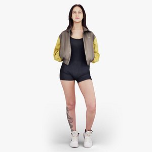 3D Girl in Bomber