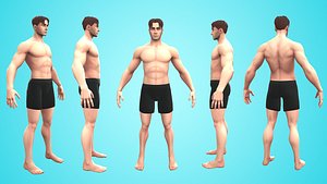 Luiz - Male Base Mesh - Cartoon Character 3D model
