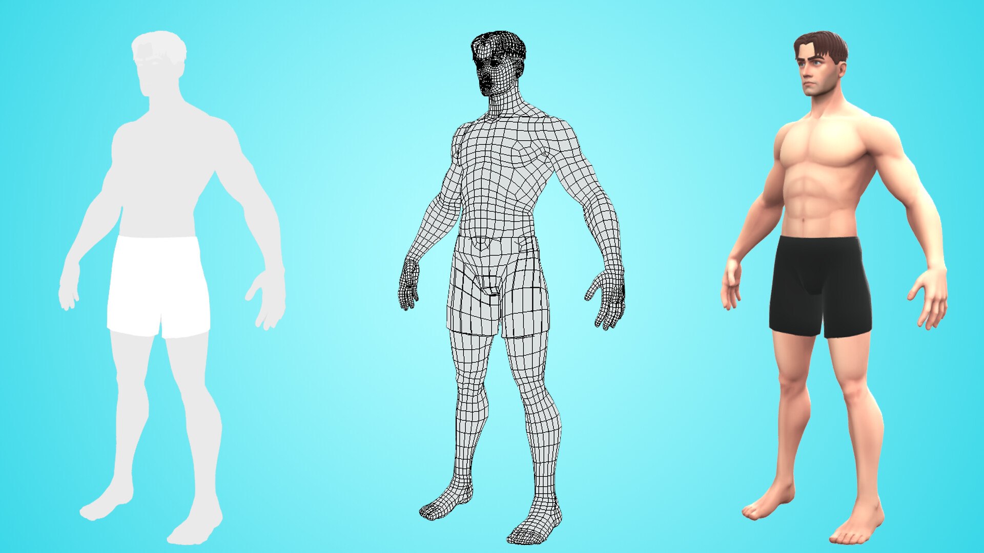 Luiz - Male Base Mesh - Cartoon Character 3D Model - TurboSquid 2081777