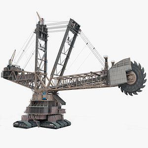 Mining Multi Bucket Wheel Excavator Rigged for Cinema 4D
