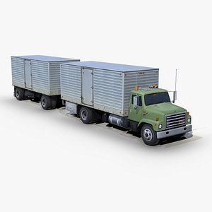 International 1754 Box truck trailer model