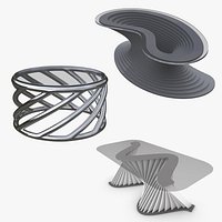 Parametric Modern Design Glass Tables 02