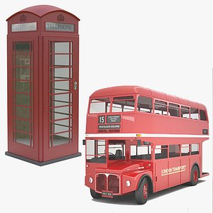 UK Bus & Phone Booth