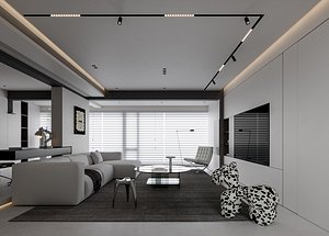 3D Modern living room model