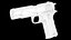 콜트 M1911 PBR 착용 로우 폴리 3D 모델