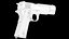 콜트 M1911 PBR 착용 로우 폴리 3D 모델