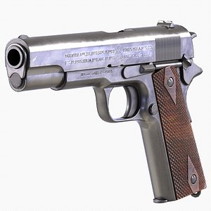 Colt M1911 PBR Worn Low-poly 3D model model