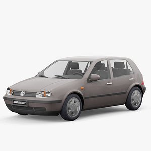 Volkswagen golf 1998 lowpoly