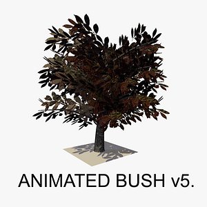 3d model bush animations tree