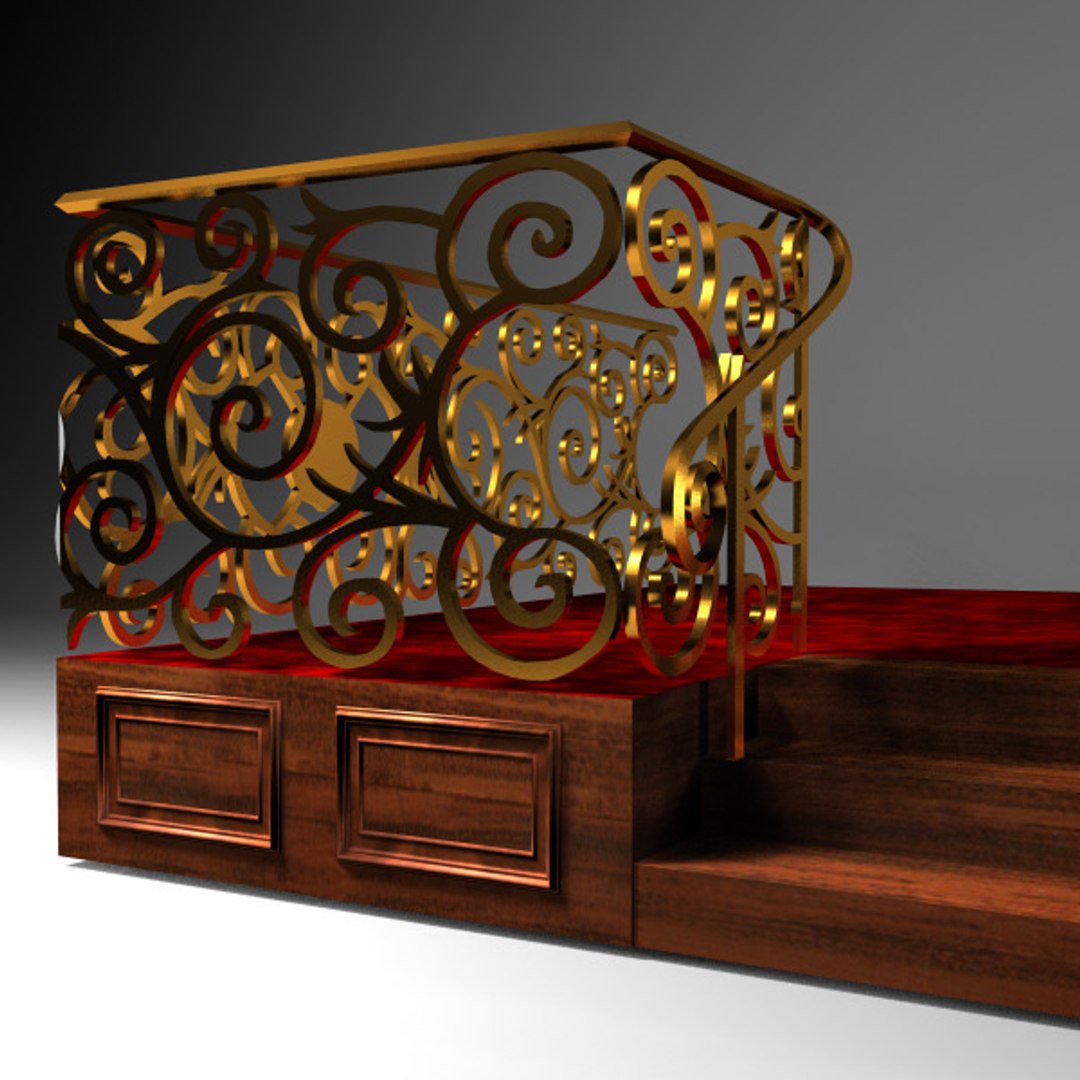 decorative balustrade 3d model